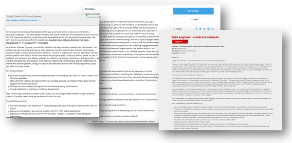 Three Job Descriptions